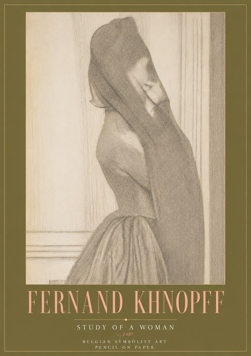Fernand Khnopff Study of a Woman No6 - Affiche