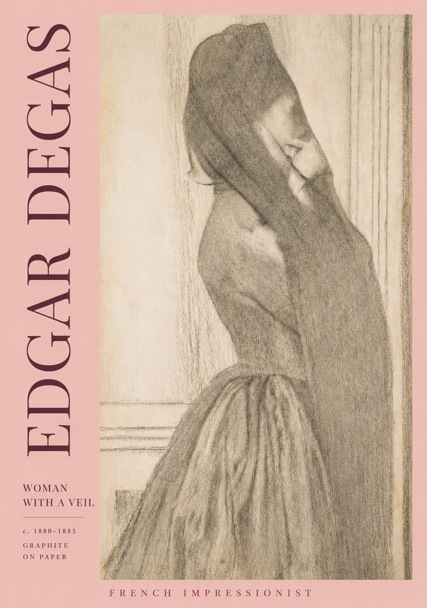 Edgar Degas Woman with a Veil No3 - Affiche