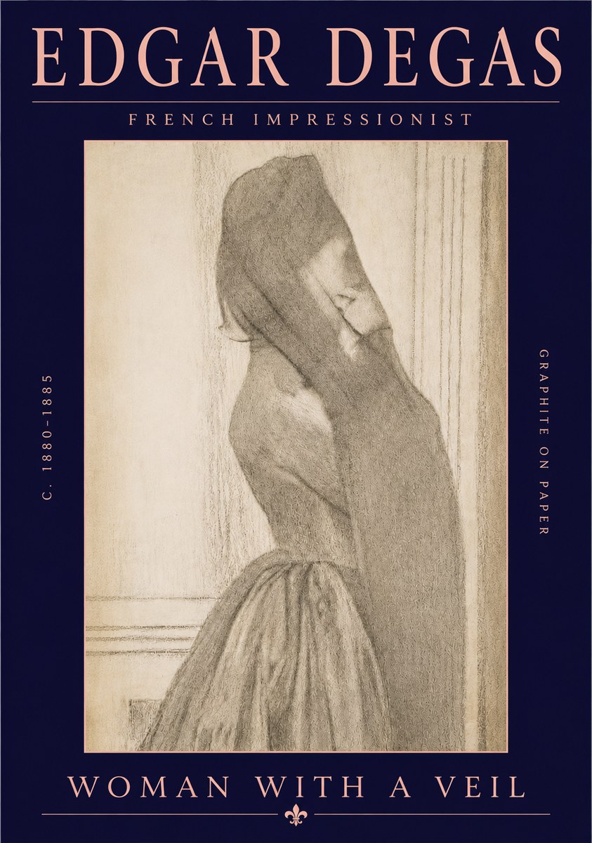 Edgar Degas Woman with a Veil No5 - Affiche