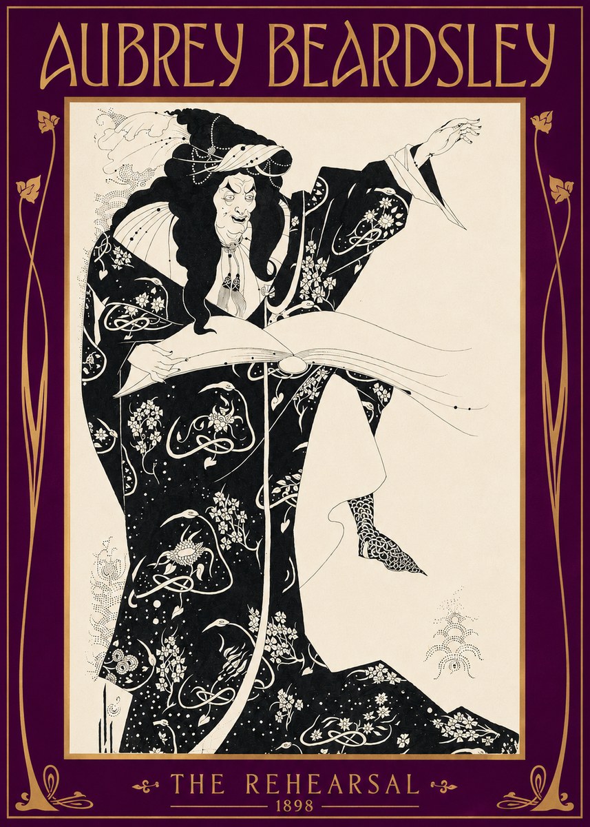 Aubrey Beardsley The Rehearsal No2 - Affiche