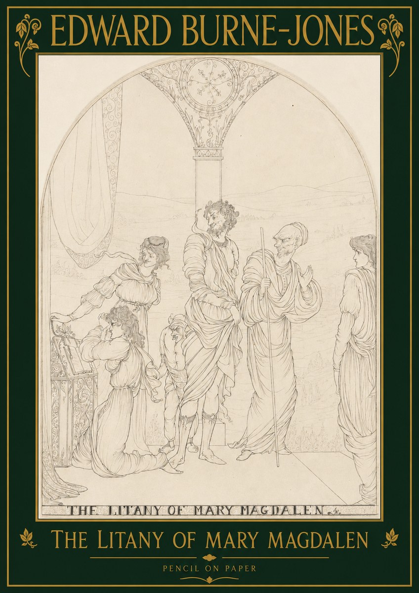 Edward Burne-Jones The Litany of Mary Magdalen No2 - Affiche