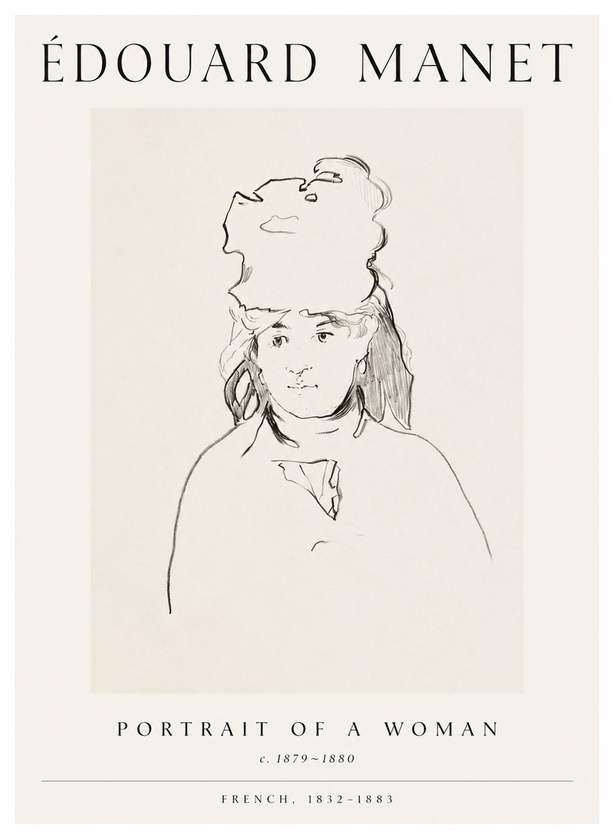 Édouard Manet Portrait of a Woman No1 - Affiche