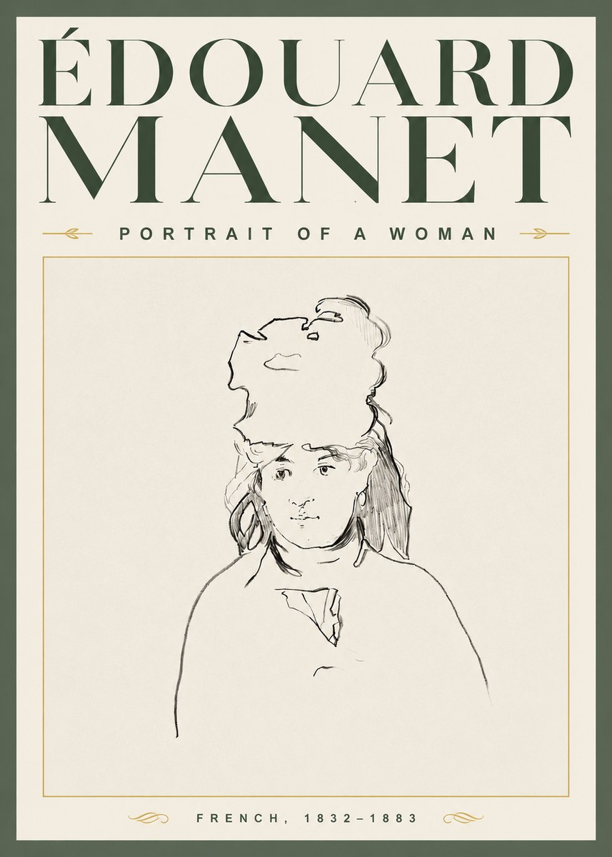 Édouard Manet Portrait of a Woman No3 - Affiche