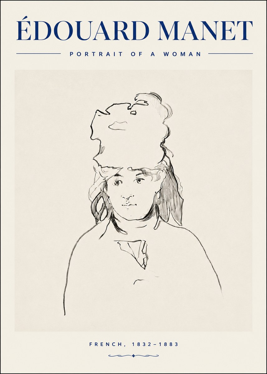Édouard Manet Portrait of a Woman No4 - Affiche