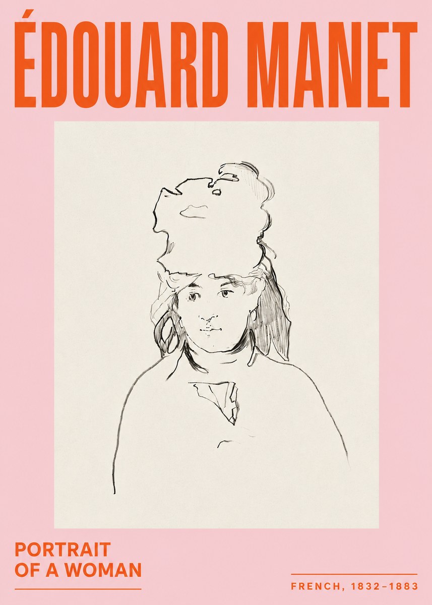 Édouard Manet Portrait of a Woman No5 - Affiche
