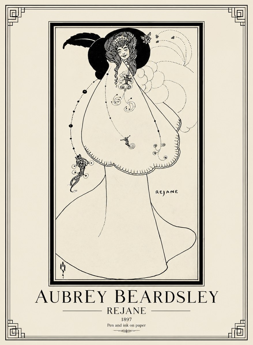 Aubrey Beardsley Rejane I No1 - Affiche
