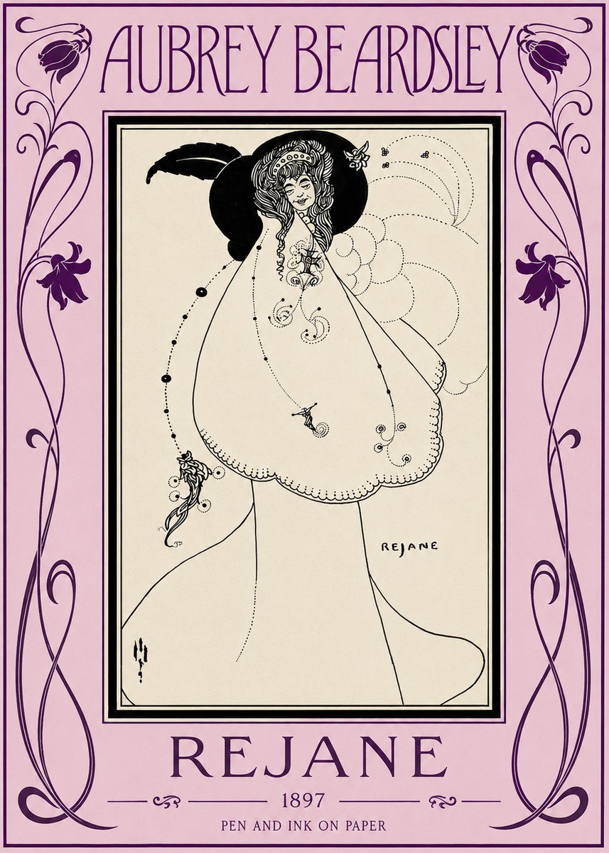Aubrey Beardsley Rejane I No3 - Affiche