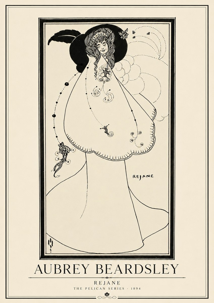 Aubrey Beardsley Rejane I No6 - Affiche