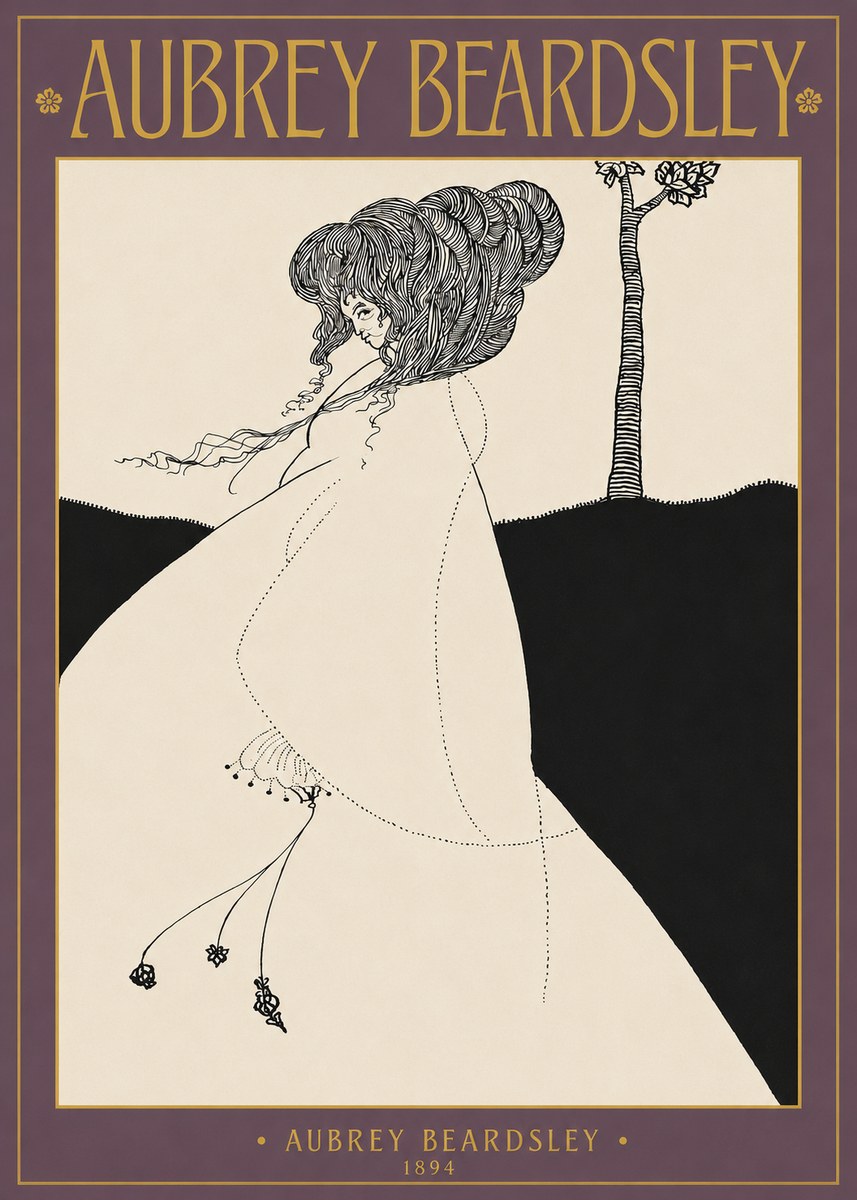 Aubrey Beardsley The Pallid Princess No2 - Affiche