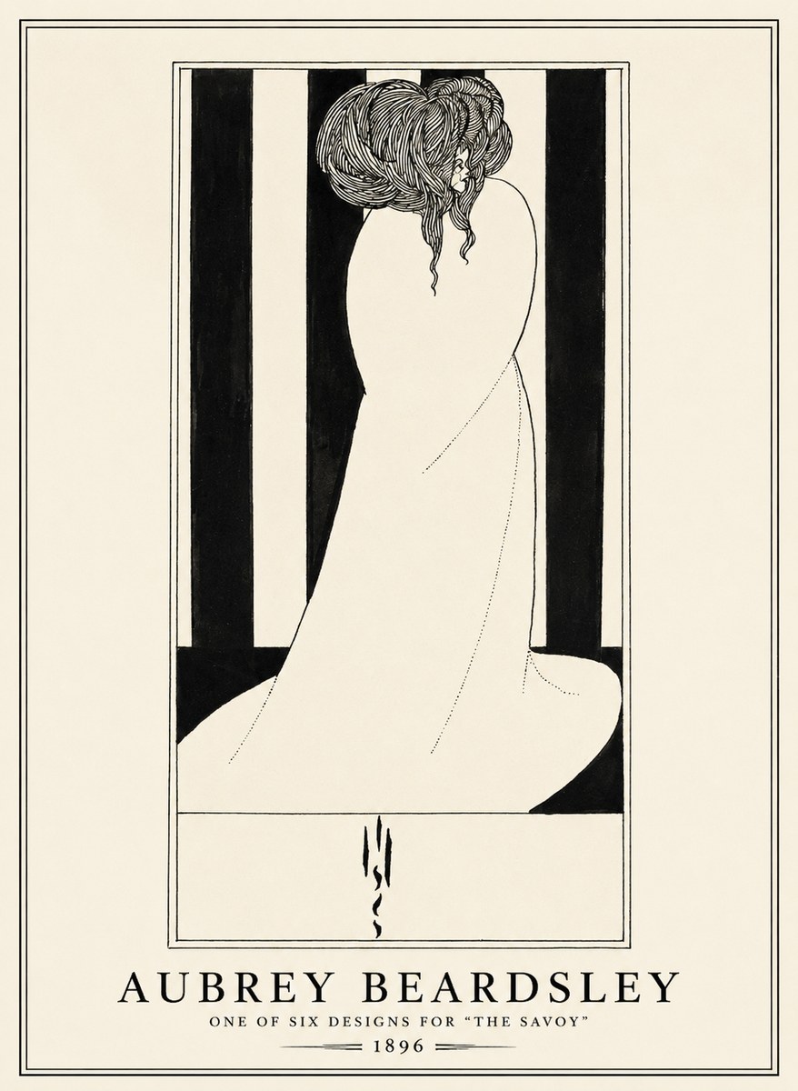 Aubrey Beardsley One of Six Designs for 'the Savoy' No1 - Affiche