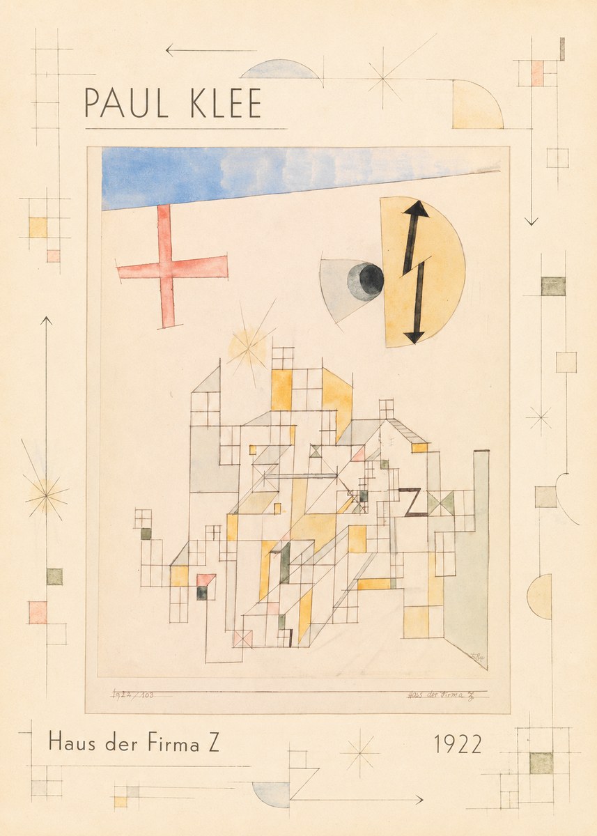 Paul Klee Haus Der Firma Z No5 - Affiche