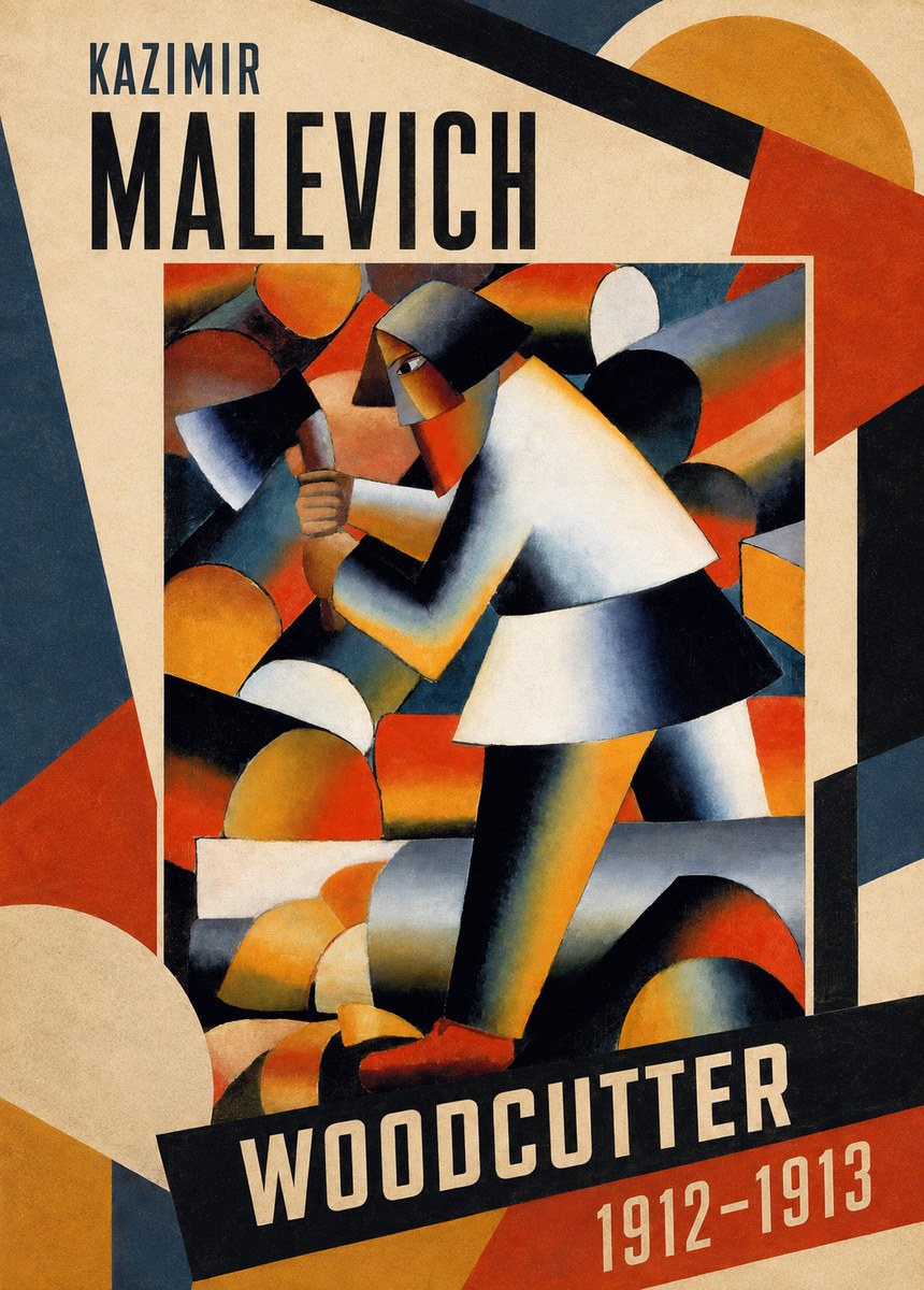 Kazimir Malevich Woodcutter No1 - Affiche