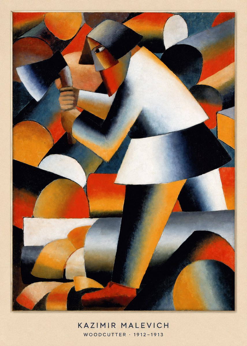 Kazimir Malevich Woodcutter No6 - Affiche