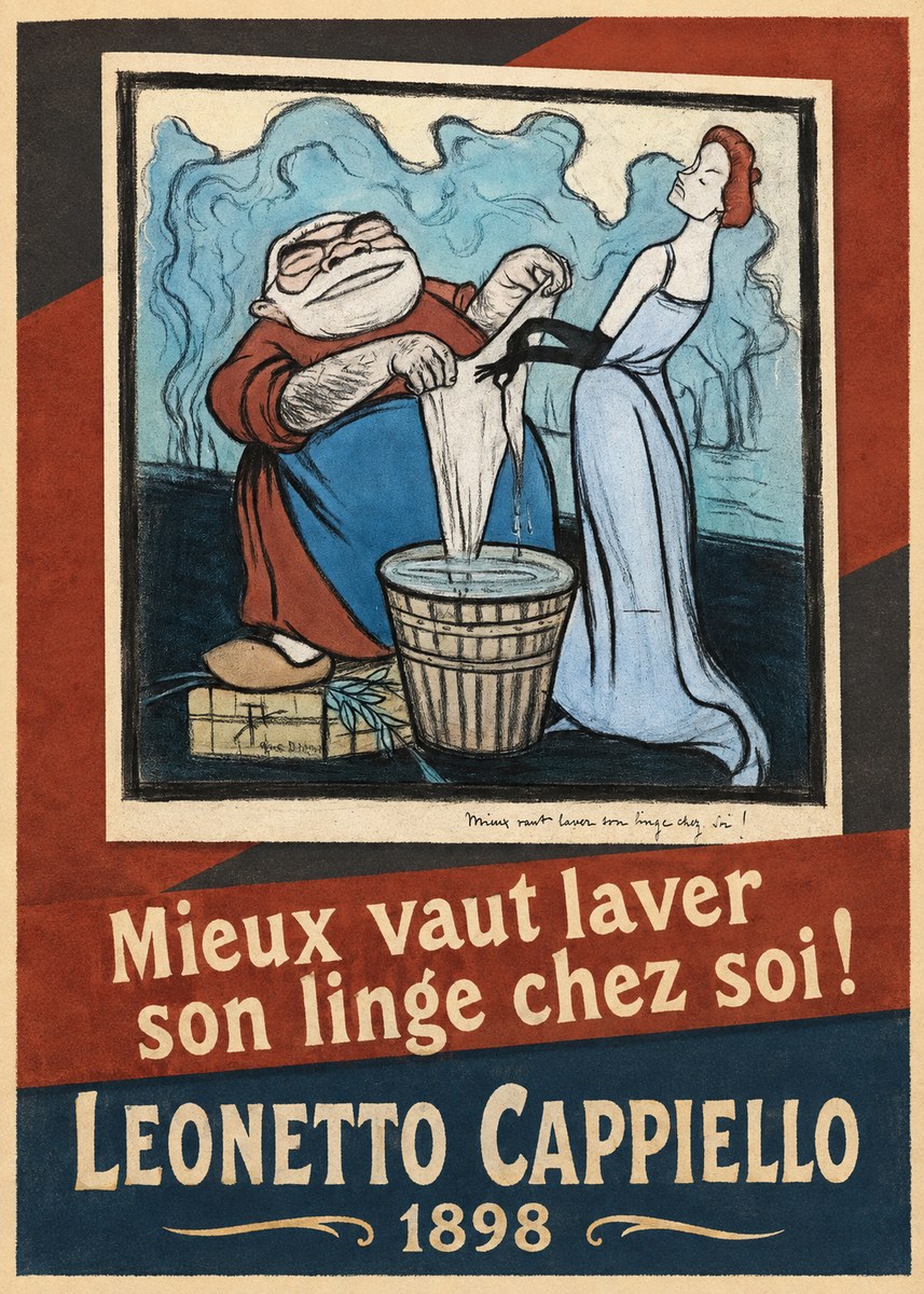 Leonetto Cappiello Mieux Vaut Laver Son Linge Chez Soi! No5 - Affiche