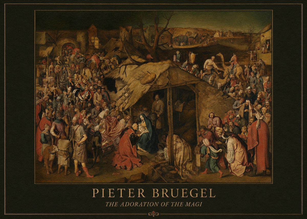 Pieter Bruegel The Adoration of the Magi No6 - Affiche