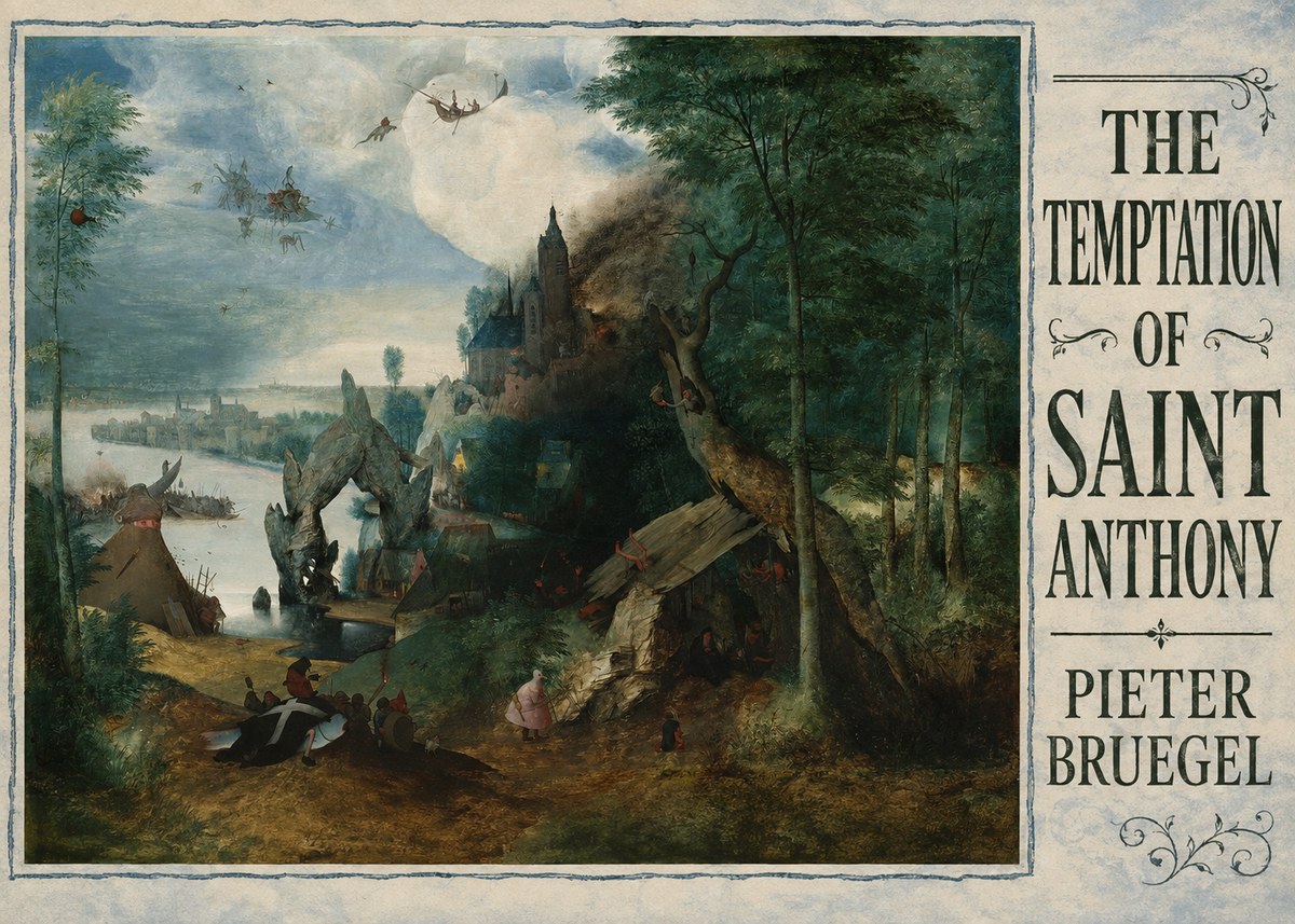 Pieter Bruegel The Temptation of Saint Anthony No5 - Affiche