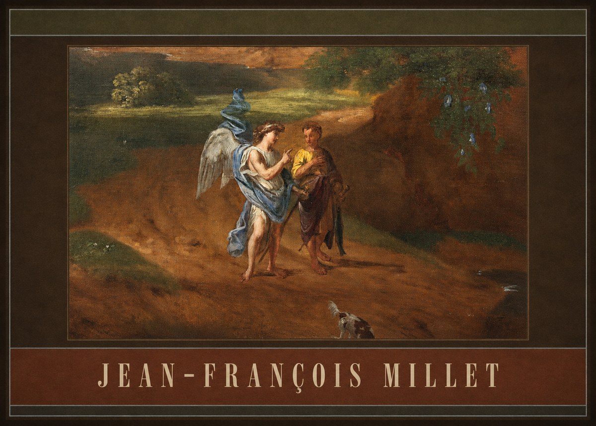Jean-François Millet Tobias and the Angel No4 - Affiche