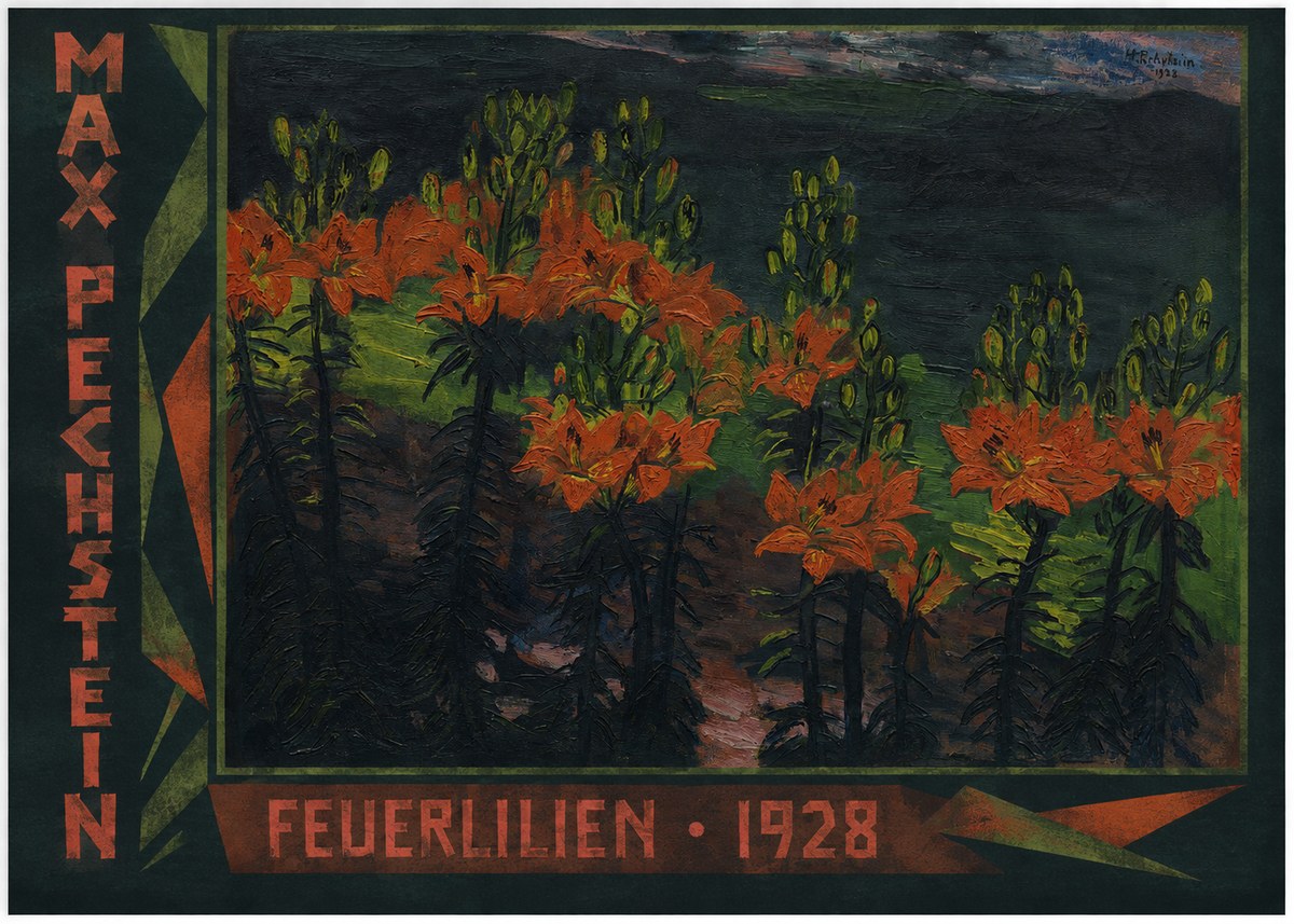 Max Pechstein Feuerlilien No2 - Affiche