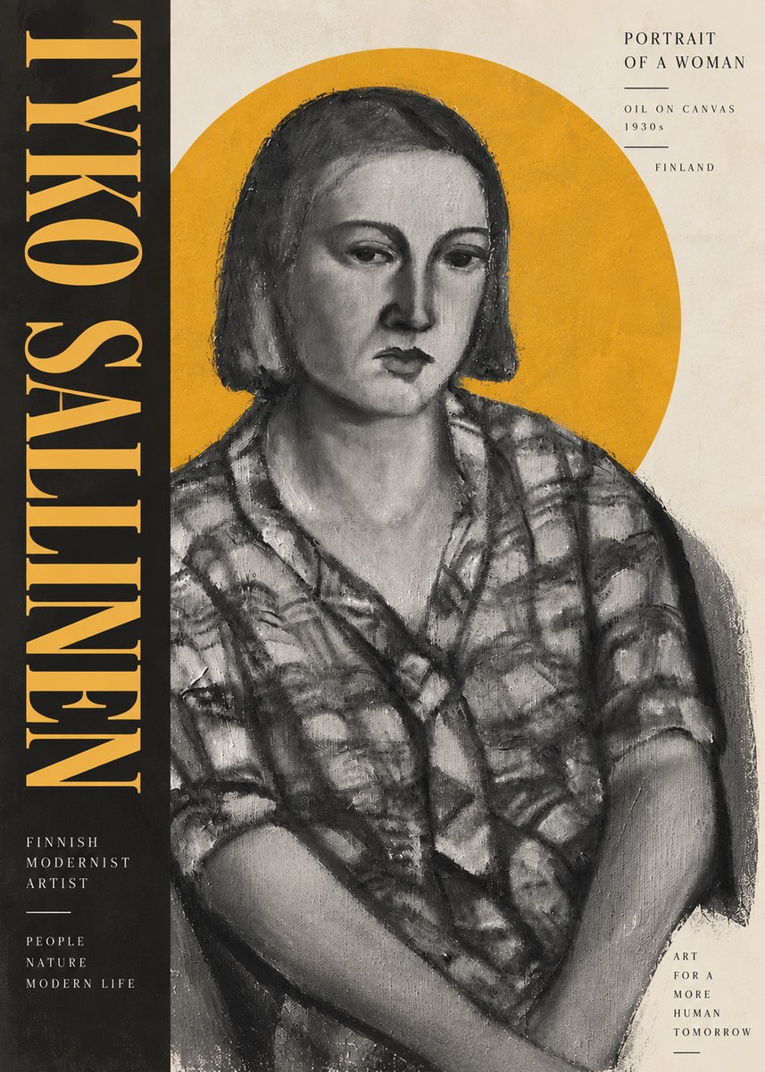Tyko Sallinen Portrait of a Woman I No5 - Affiche