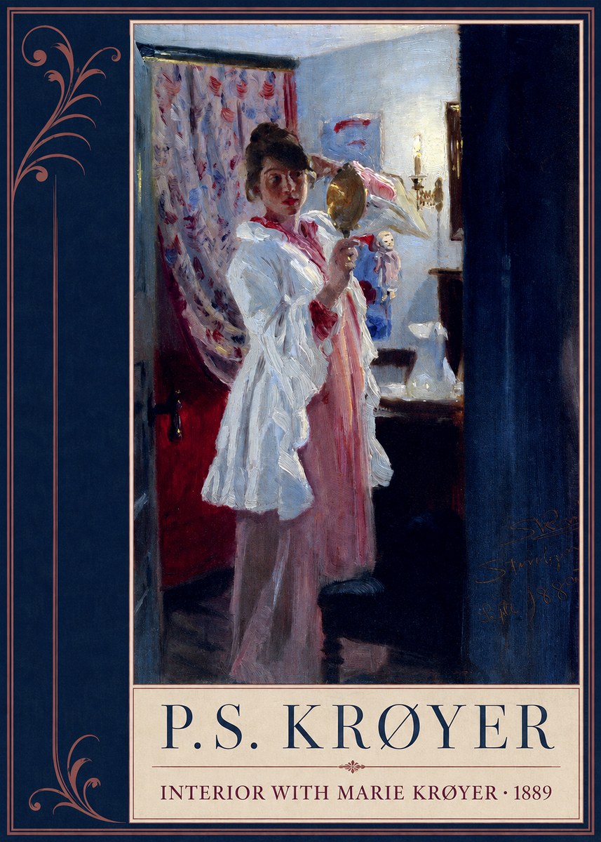 P.S. Krøyer Interior with Marie Krøyer No2 - Affiche