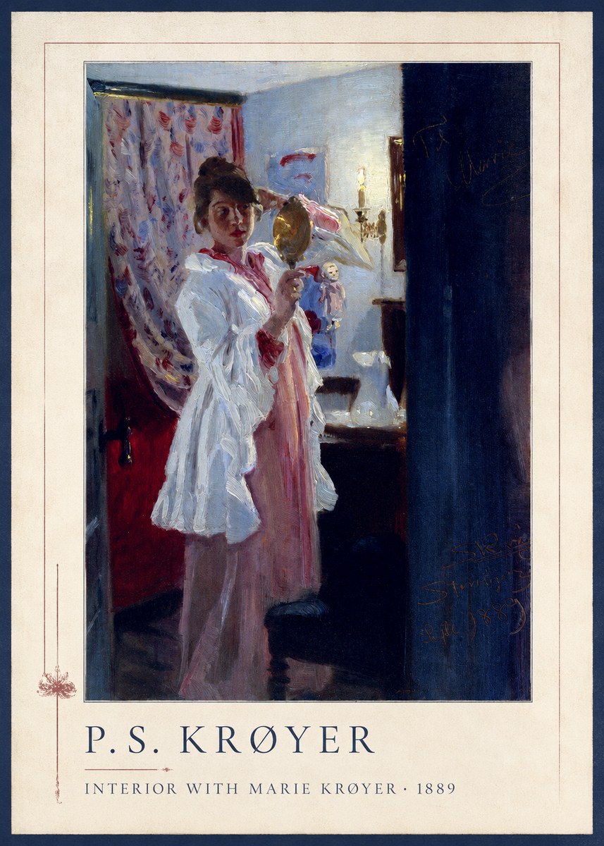 P.S. Krøyer Interior with Marie Krøyer No4 - Affiche