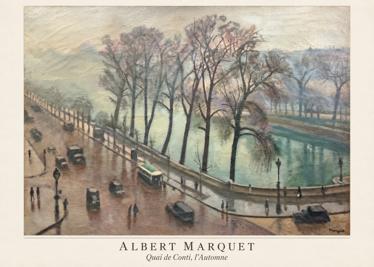 Albert Marquet Quai De Conti, L'automne No4 - Affiche