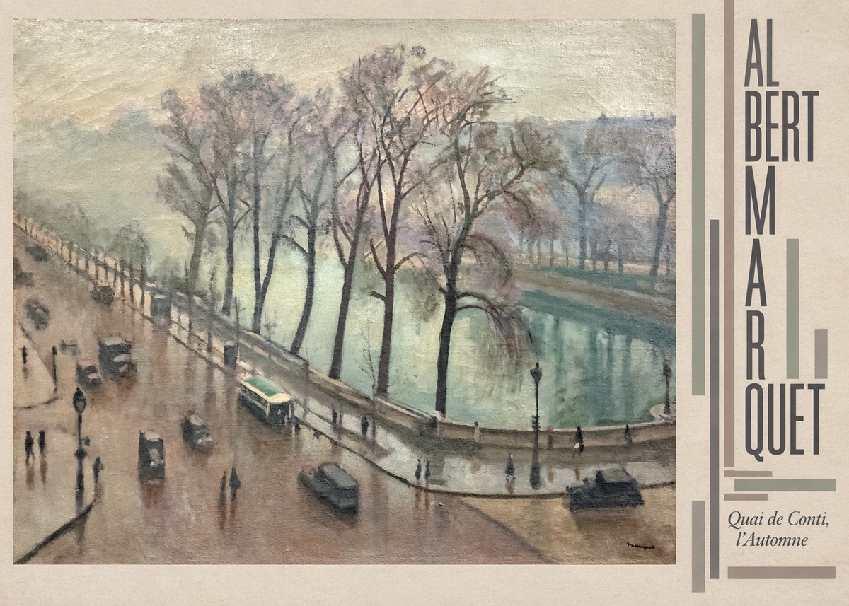 Albert Marquet Quai De Conti, L'automne No5 - Affiche