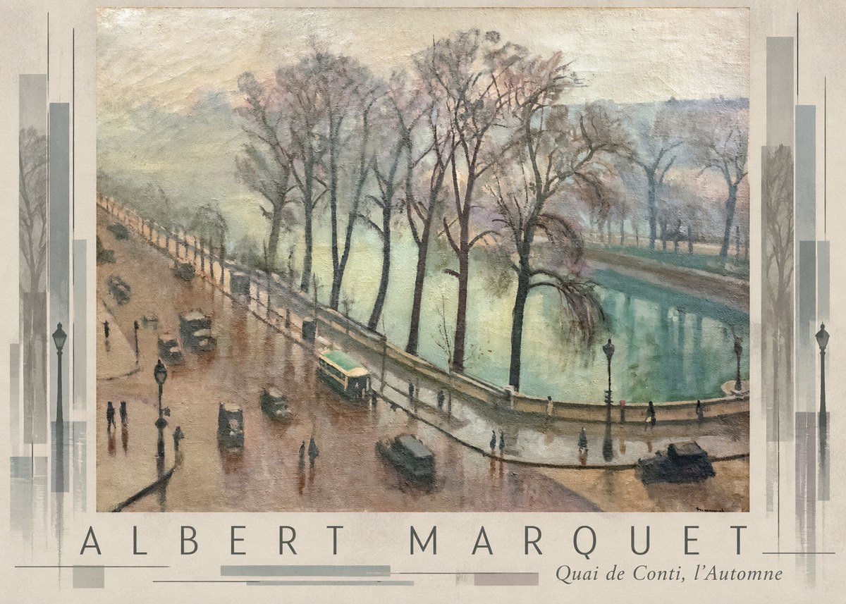 Albert Marquet Quai De Conti, L'automne No6 - Affiche