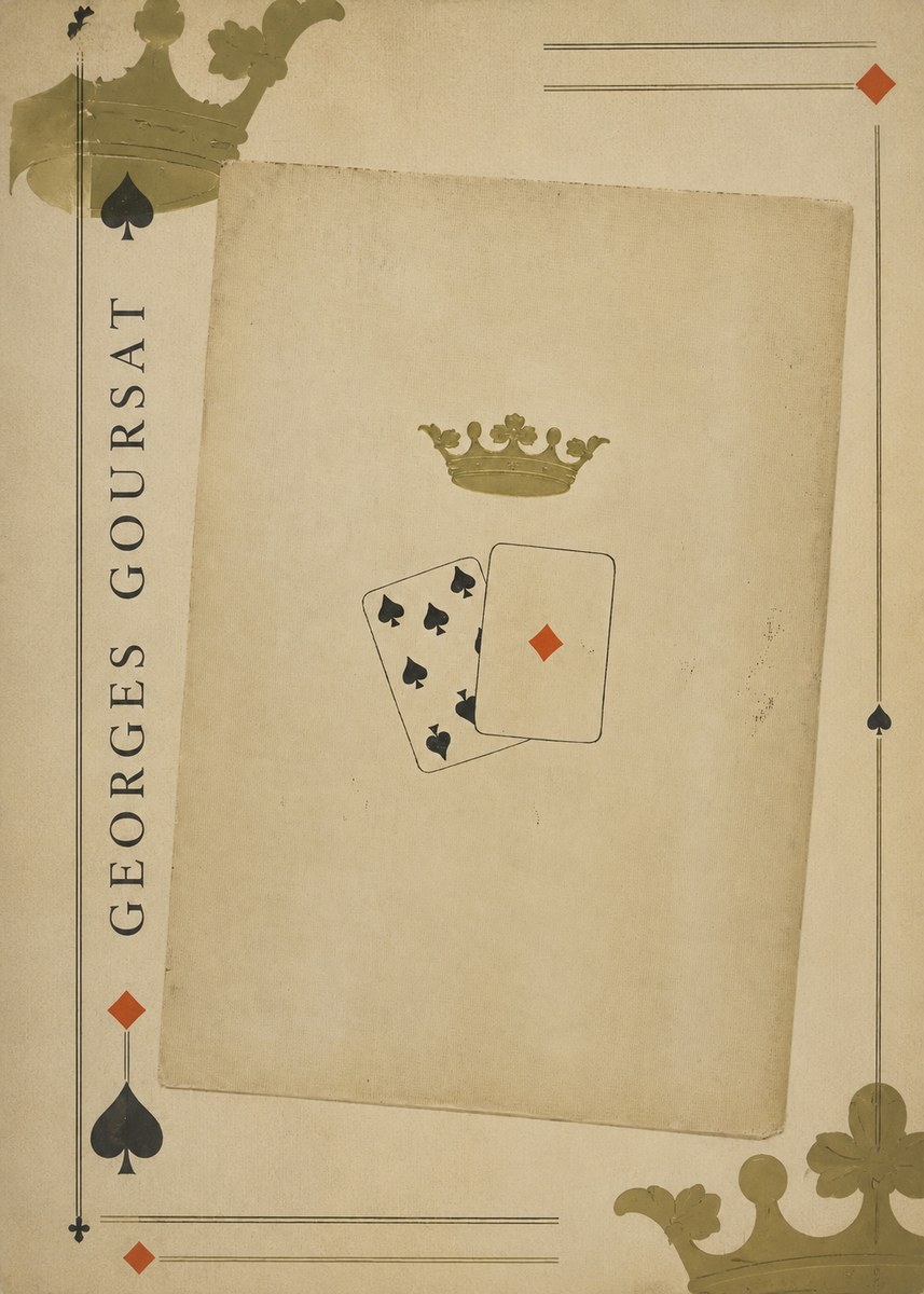 Georges Goursat Crown and Playing Cards No2 - Affiche