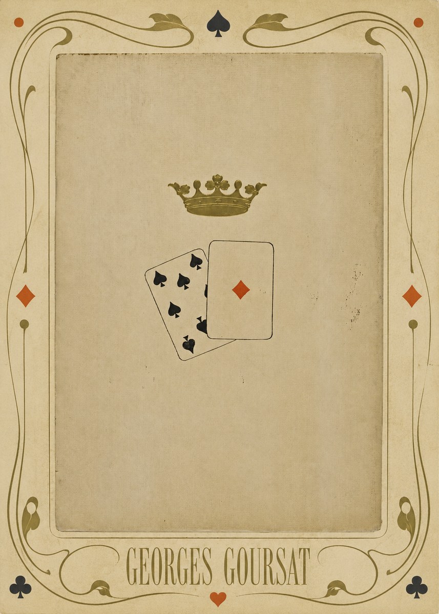 Georges Goursat Crown and Playing Cards No5 - Affiche