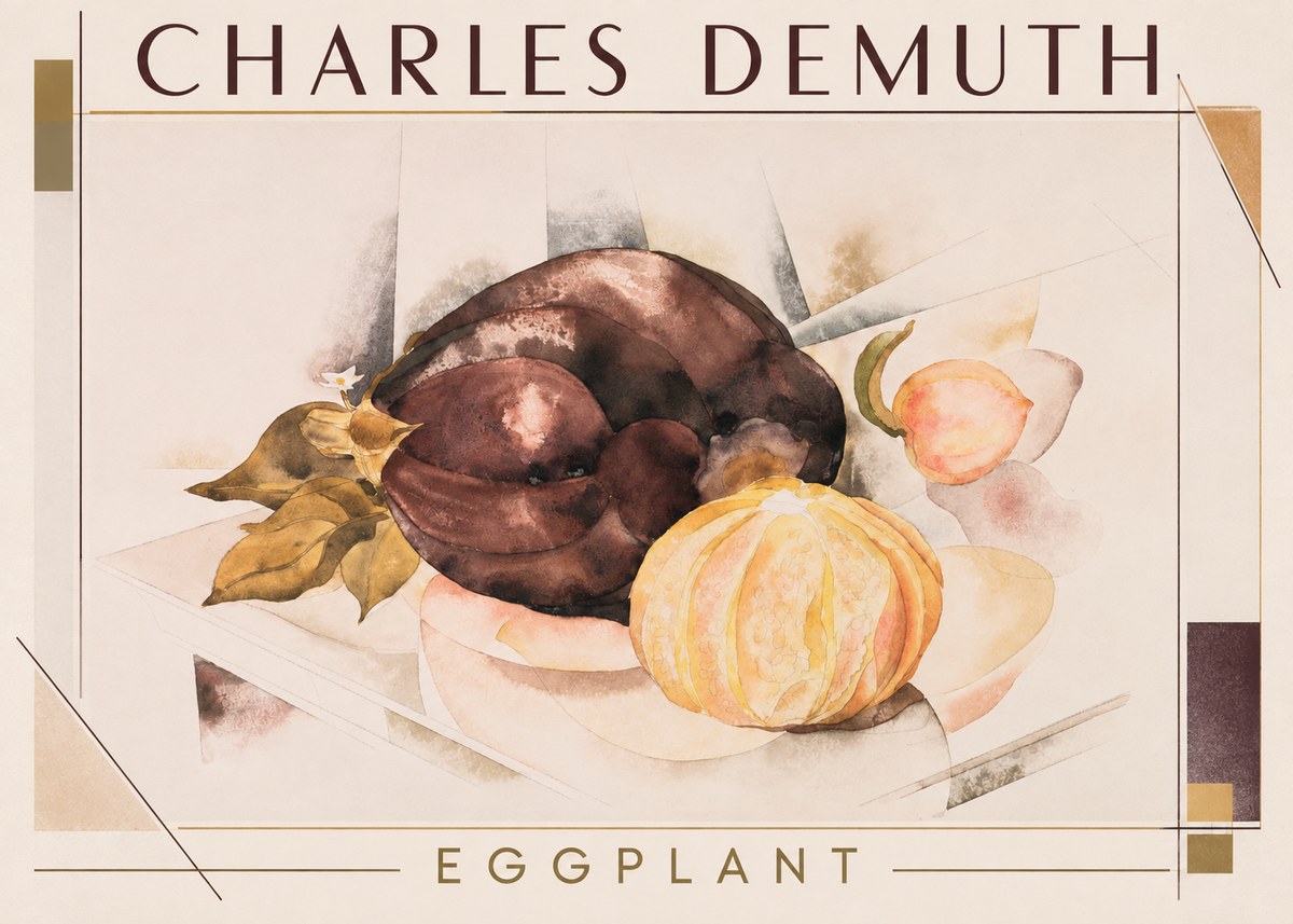 Charles Demuth Eggplant No1 - Affiche