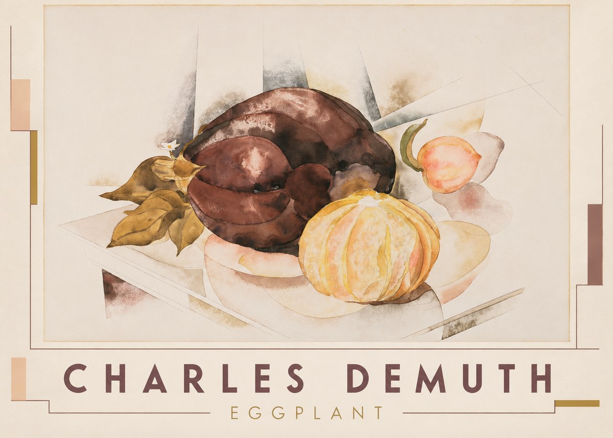 Charles Demuth Eggplant No3 - Affiche