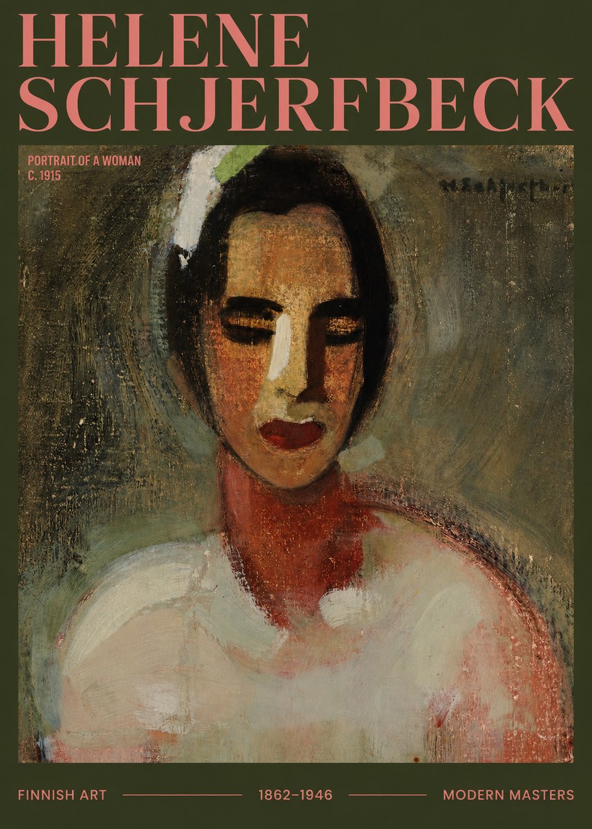 Helene Schjerfbeck Portrait of a Woman III No2 - Affiche