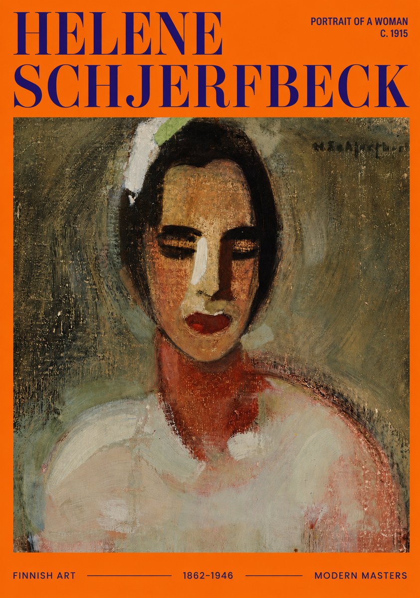Helene Schjerfbeck Portrait of a Woman III No3 - Affiche