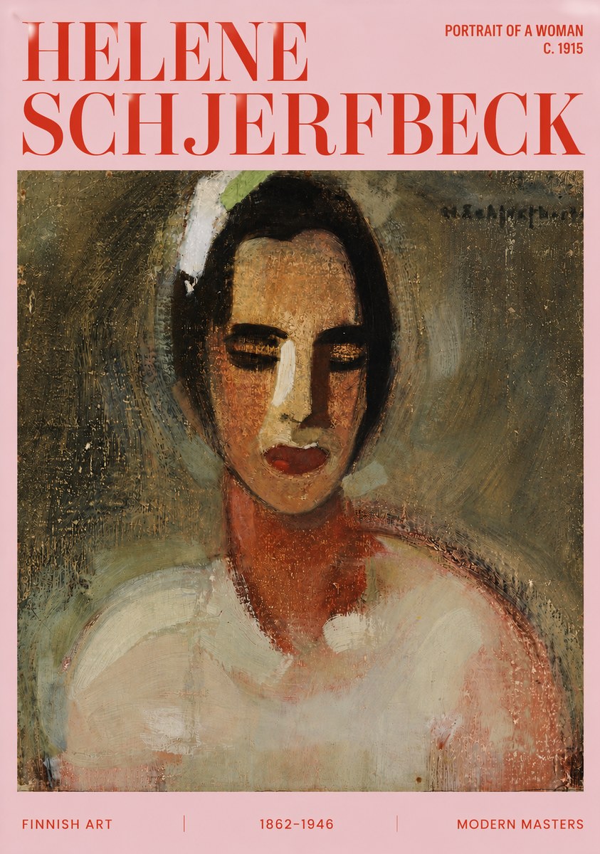 Helene Schjerfbeck Portrait of a Woman III No4 - Affiche