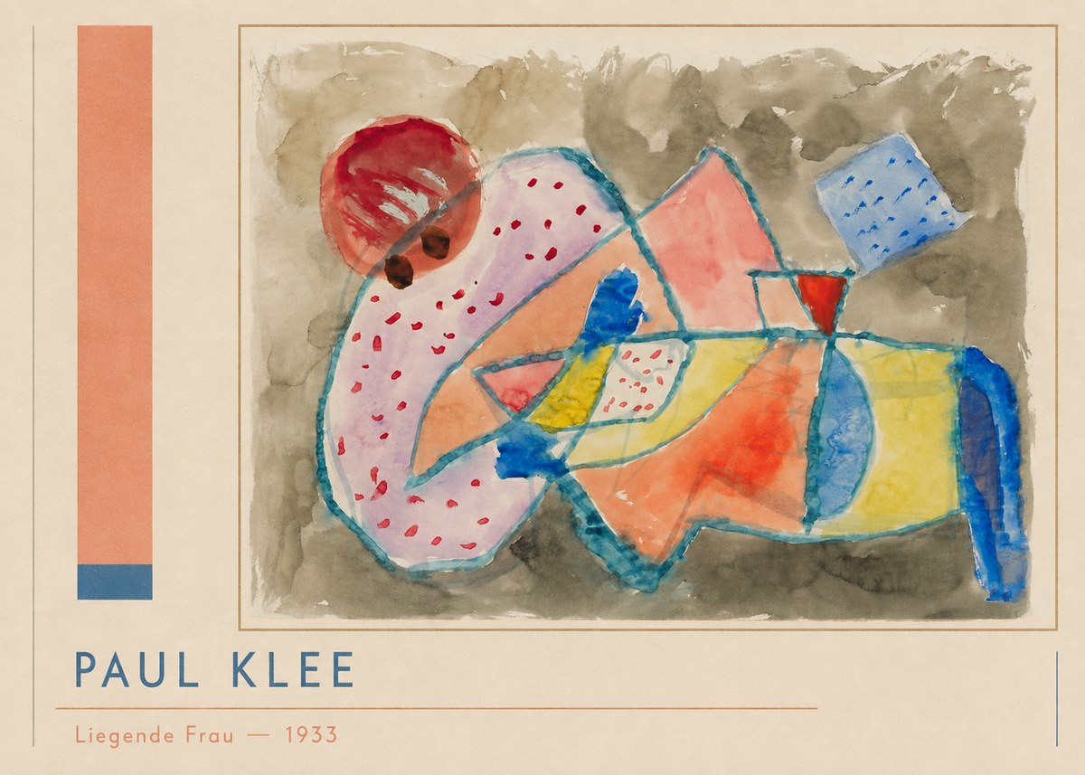 Paul Klee Liegende Frau - 1933 No3 - Affiche