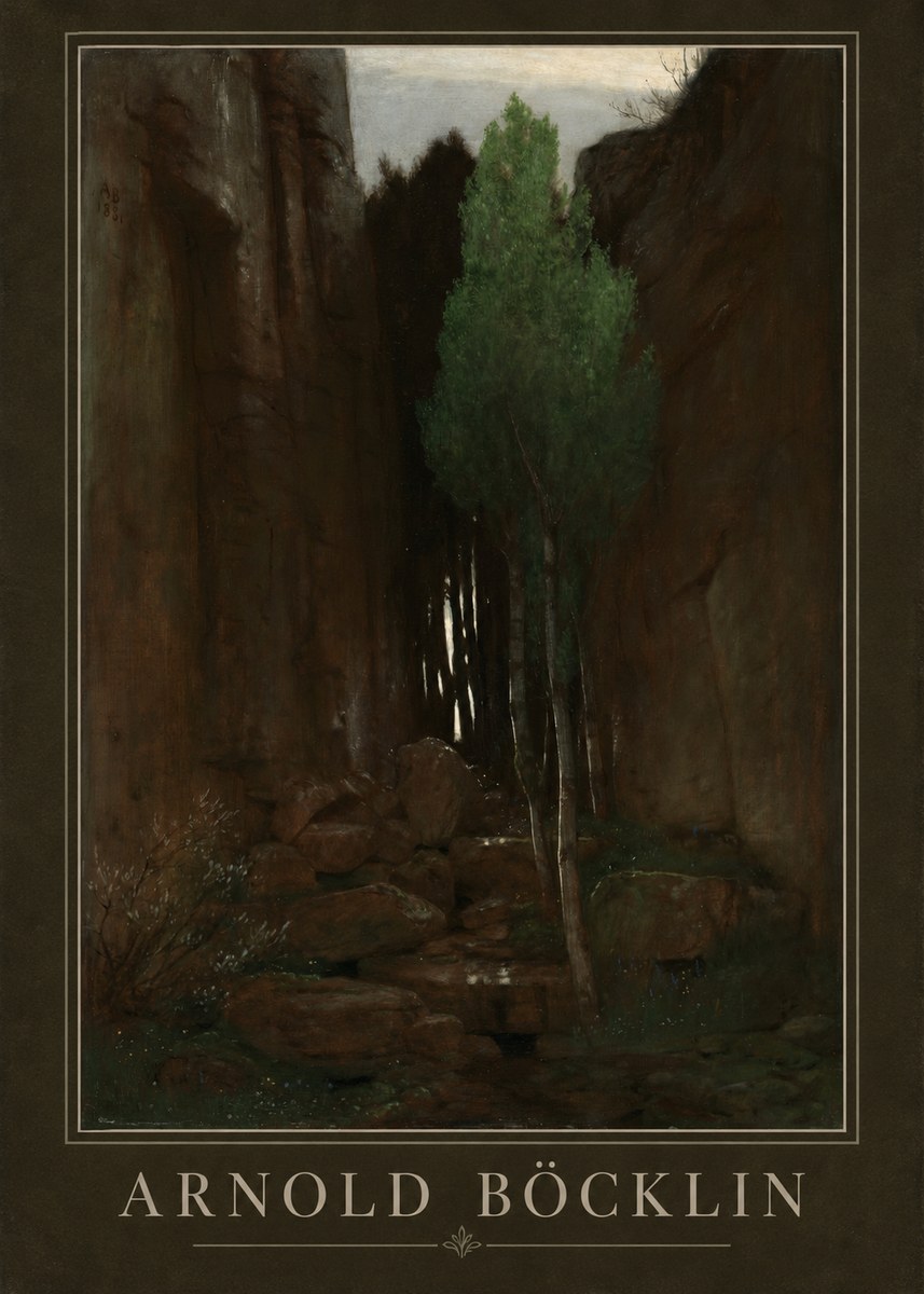 Arnold Böcklin Sacred Grove II No1 - Affiche
