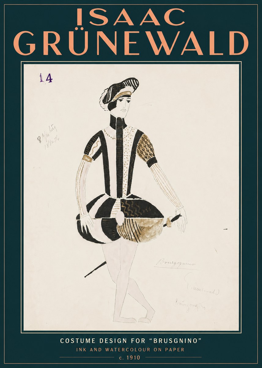 Isaac Grünewald Costume Design IX No5 - Affiche