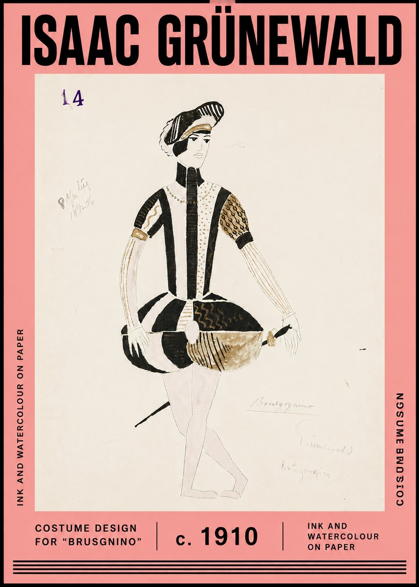 Isaac Grünewald Costume Design IX No6 - Affiche
