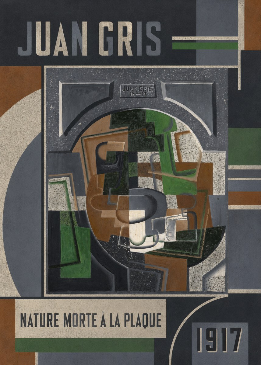 Juan Gris Nature Morte À La Plaque No2 - Affiche