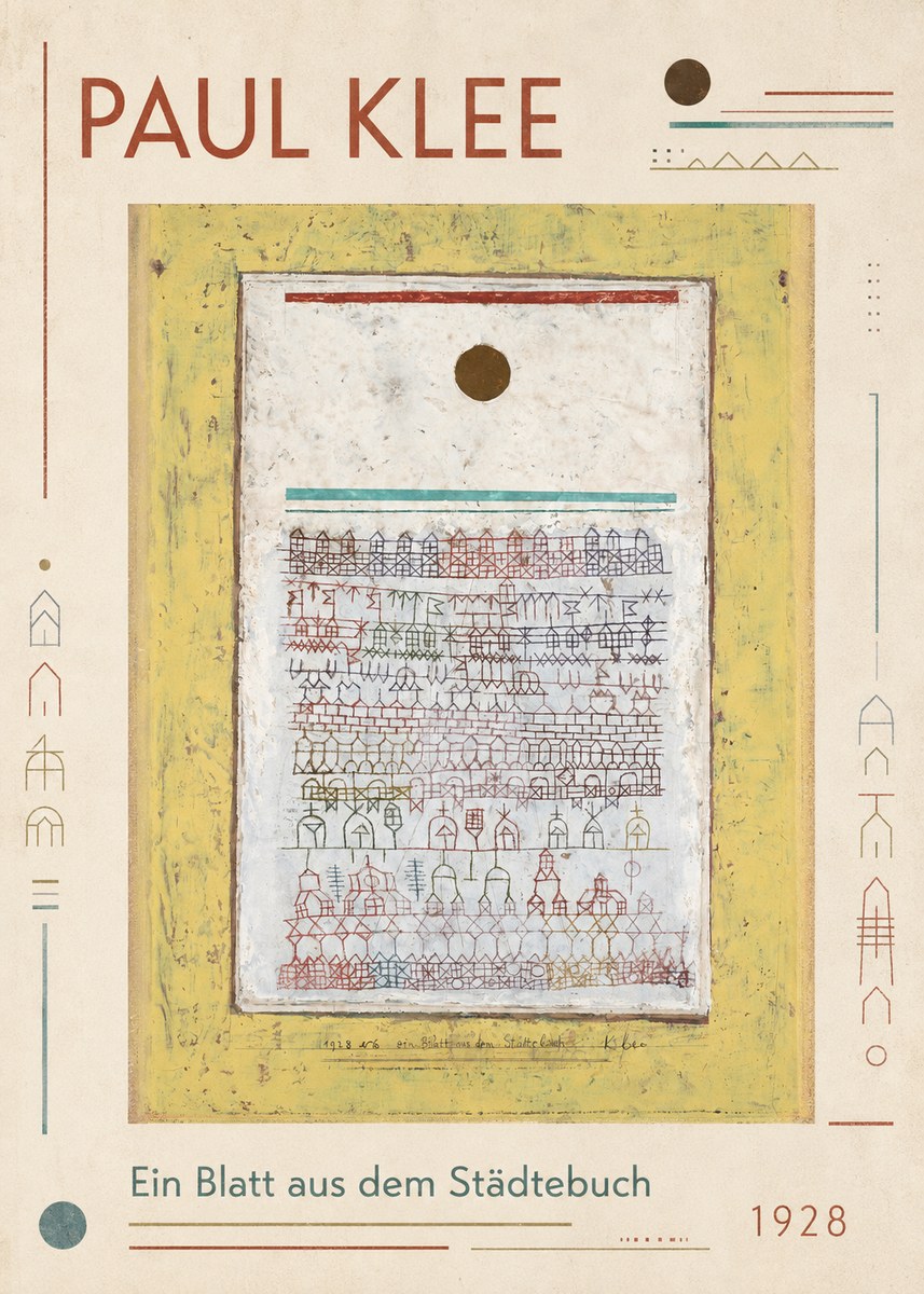 Paul Klee Ein Blatt Aus Dem Städtebuch No3 - Affiche