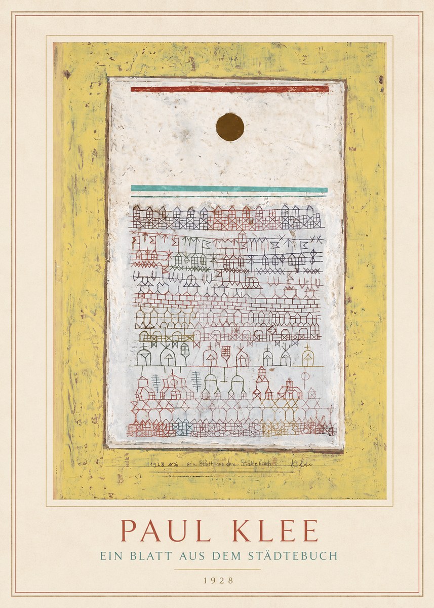 Paul Klee Ein Blatt Aus Dem Städtebuch No5 - Affiche