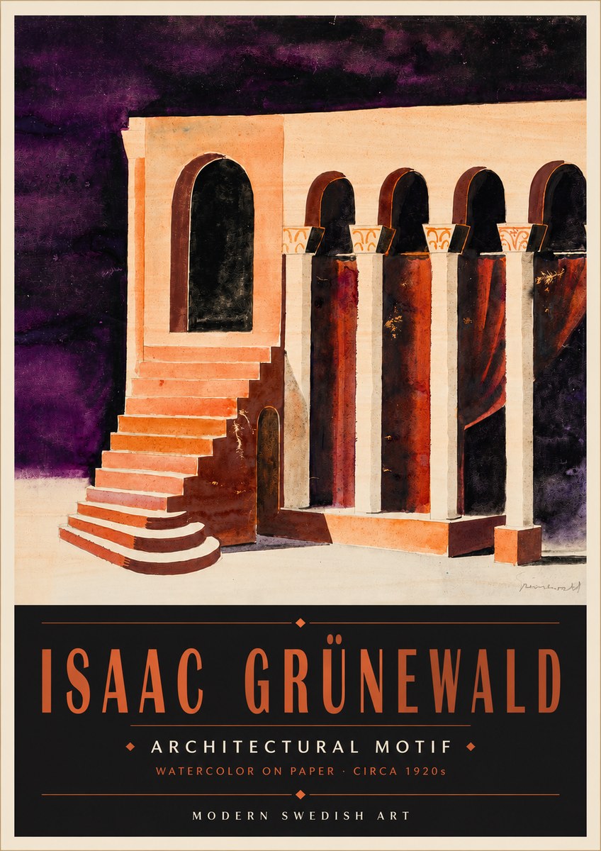 Isaac Grünewald Architectural Motif I No5 - Affiche
