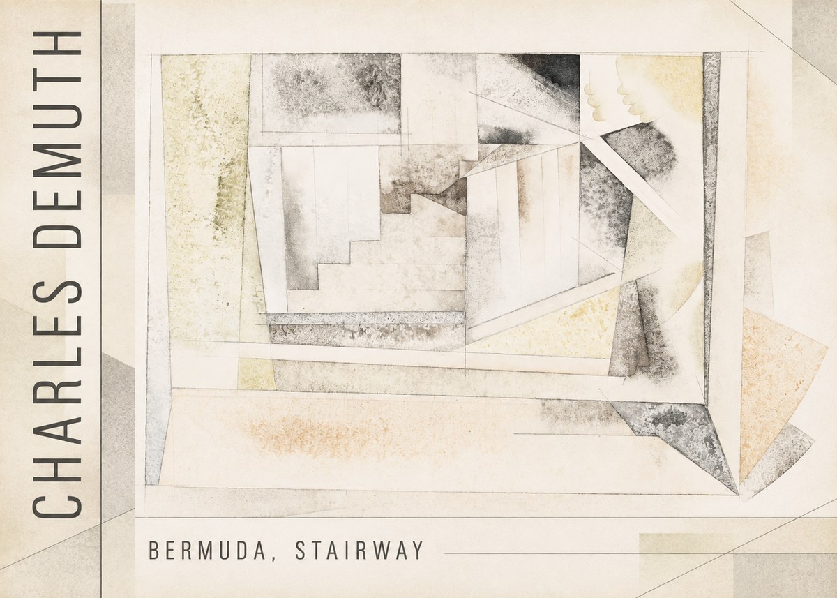 Charles Demuth Bermuda, Stairway No2 - Affiche
