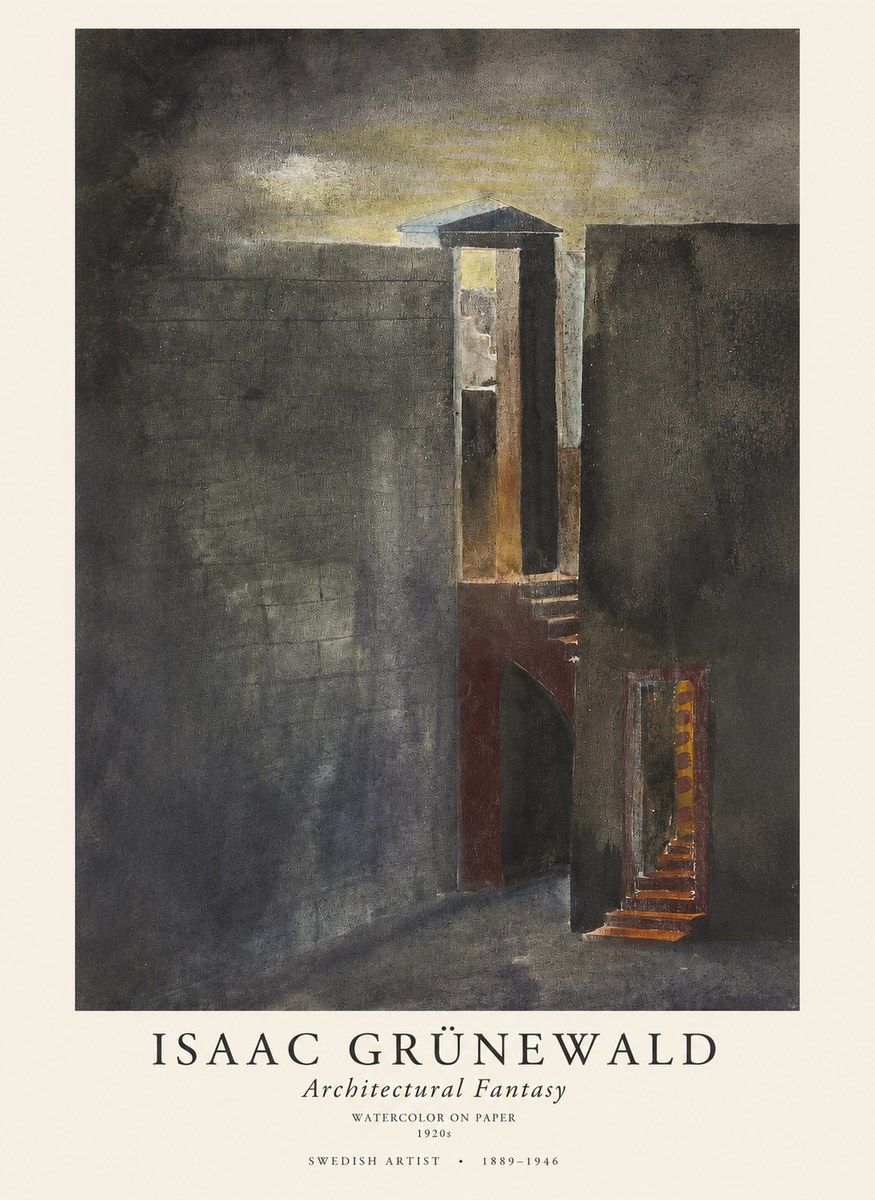 Isaac Grünewald Architectural Fantasy No1 - Affiche