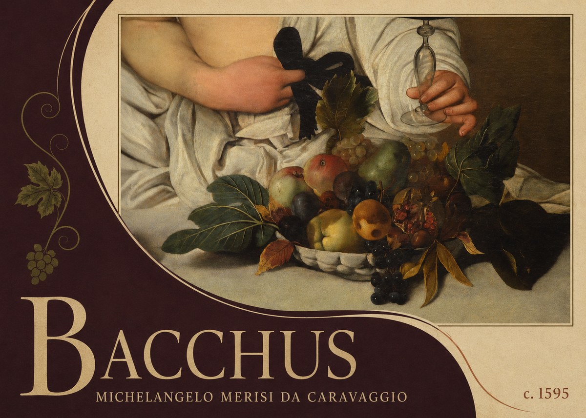 Michelangelo Merisi da Caravaggio Bacchus II No3 - Affiche