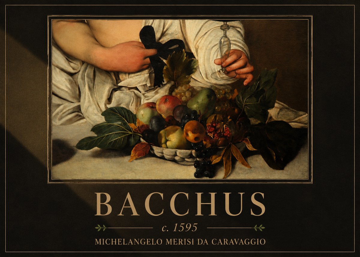 Michelangelo Merisi da Caravaggio Bacchus II No4 - Affiche