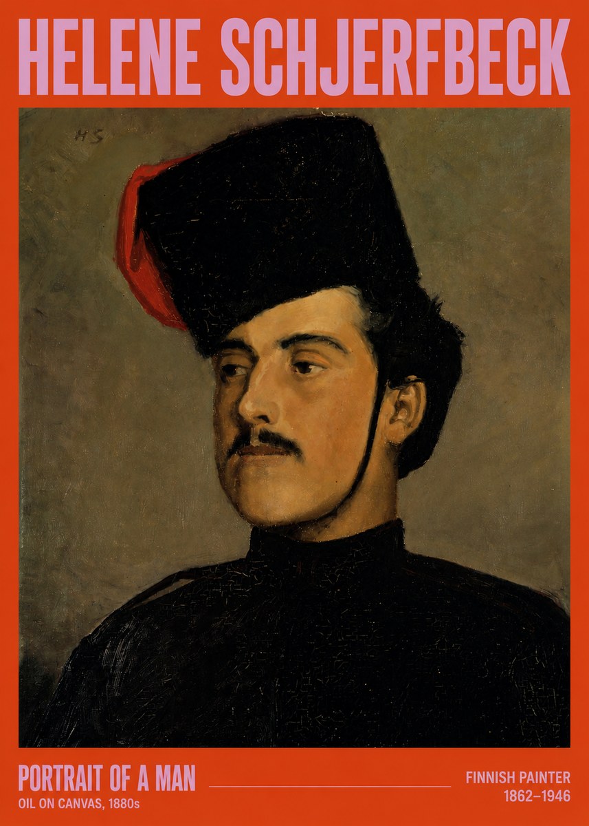 Helene Schjerfbeck Portrait of a Man II No2 - Affiche