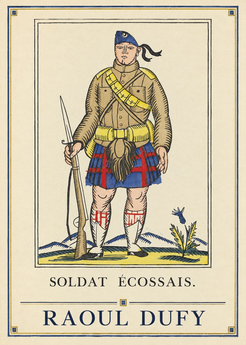 Raoul Dufy Soldat Écossais. No4 - Affiche