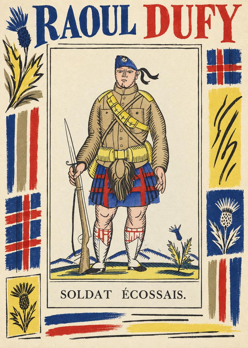 Raoul Dufy Soldat Écossais. No5 - Affiche